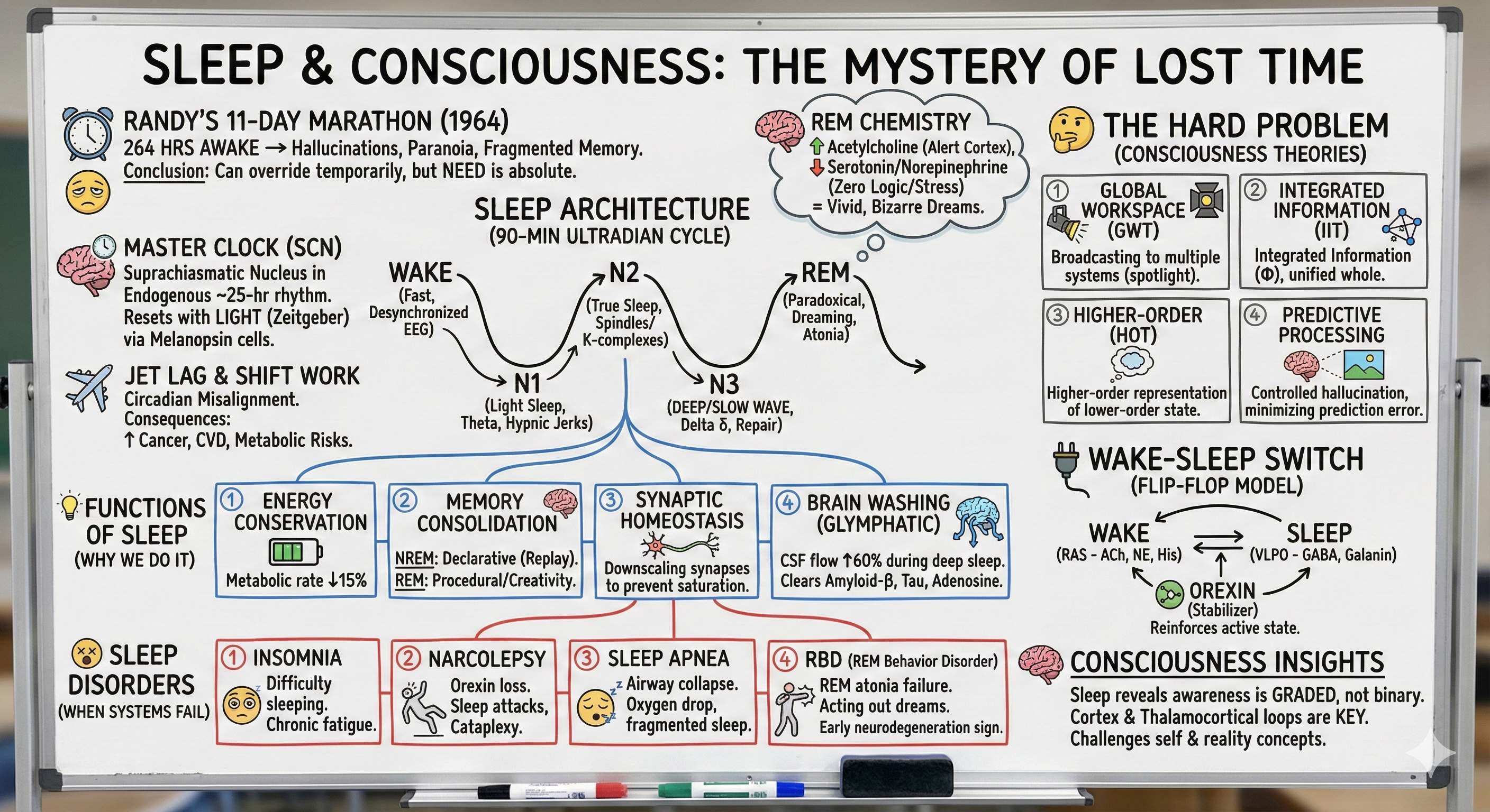 Sleep and Consciousness Visual Summary